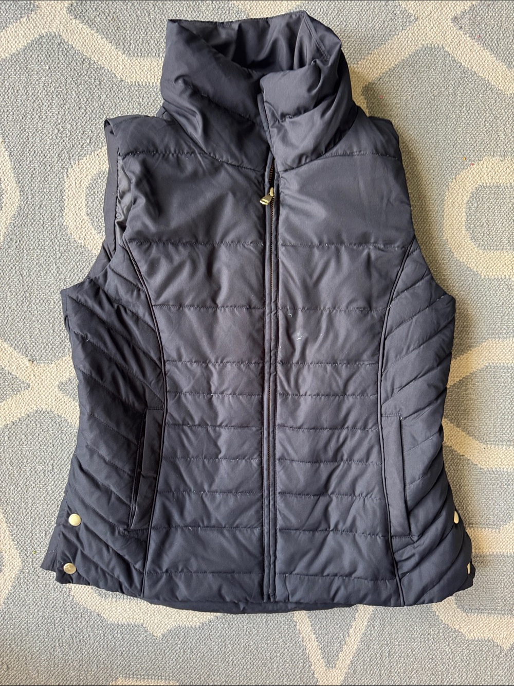 Talbots Women’s Quilted Sleeveless Puffer Vest - Black